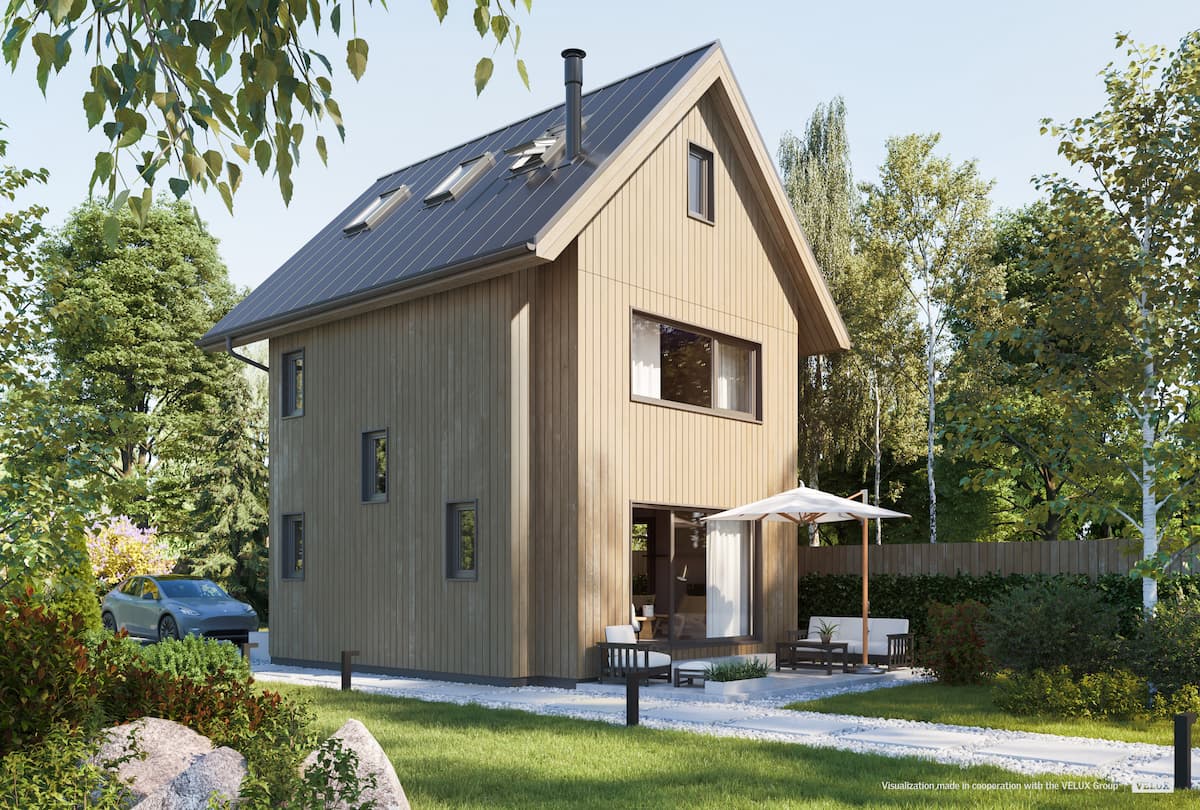 VIVAN Signature Holzhaus Compact Frontansicht